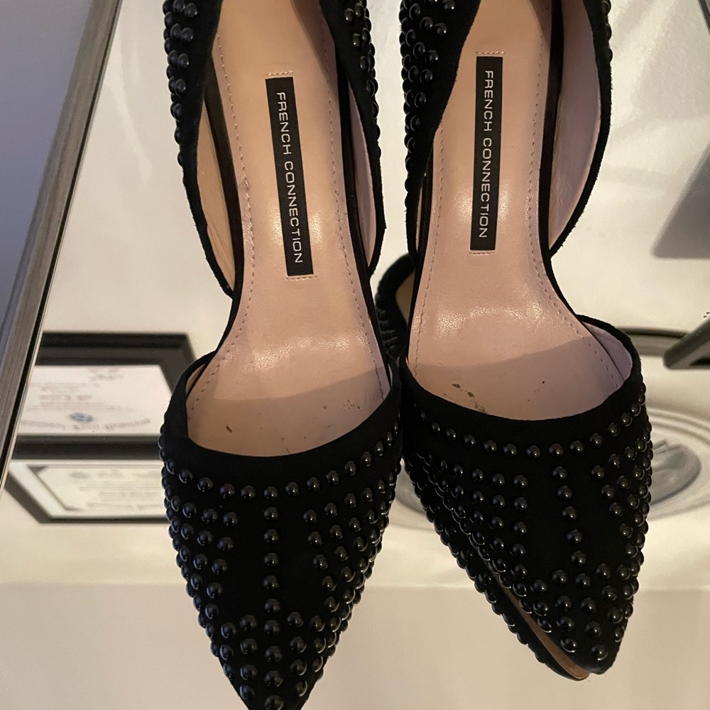 Black Suead Stud Shoe
